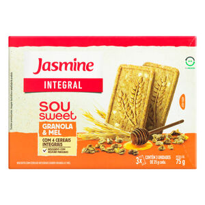 Biscoito Jasmine Integral Sou Sweet  Vegano Granola e Mel 75g