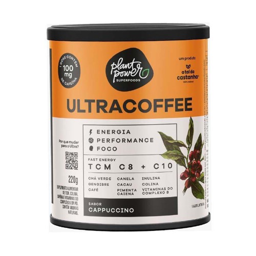 Pré-Treino Plant Power Ultracoffee Cappuccino 220g