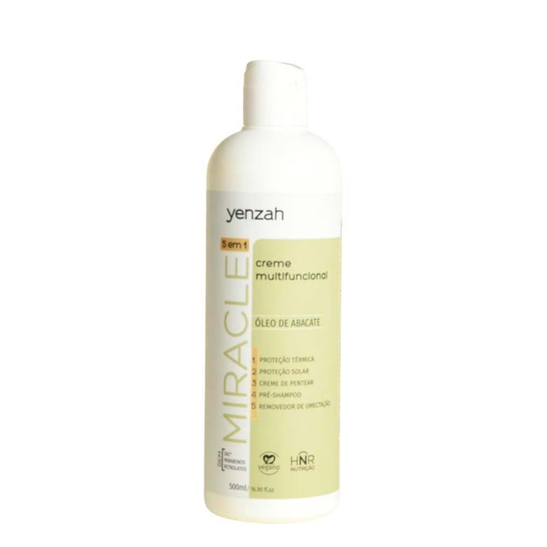 Creme Multifuncional Yenzah Miracle 5em1 Óleo De Abacate 500ml