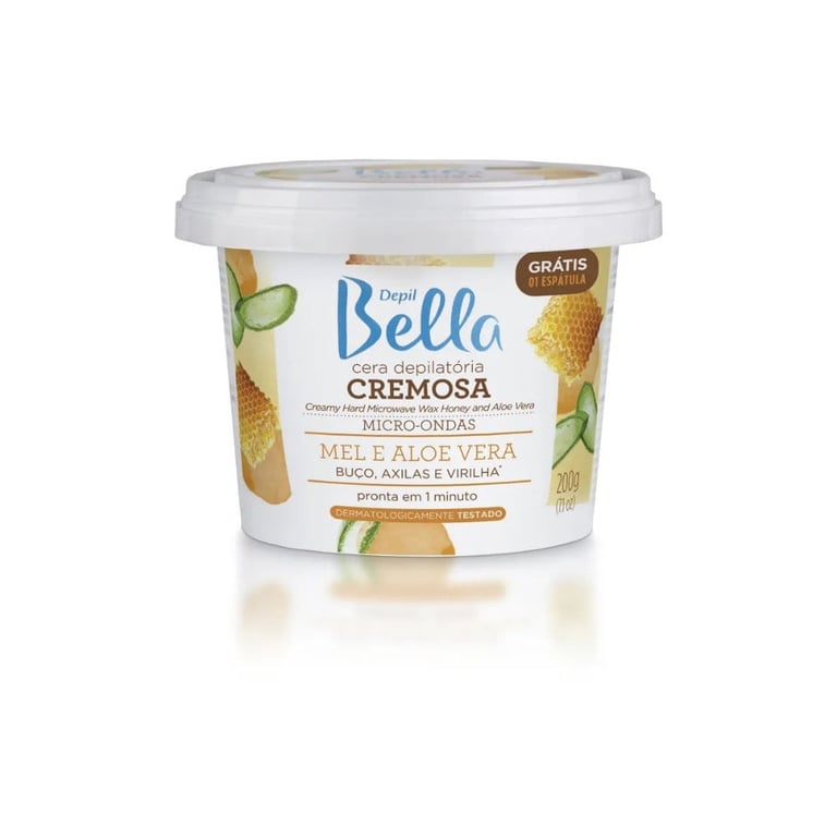 Cera Depil Bella Cremosa Para Microondas Mel E Aloe Ver 200g