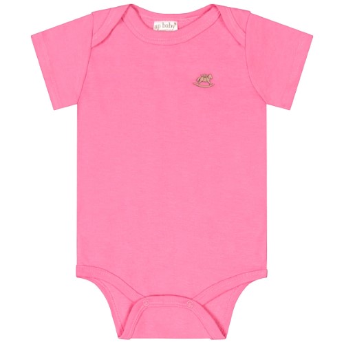 Body curto para bebê em suedine Pink - Up Baby