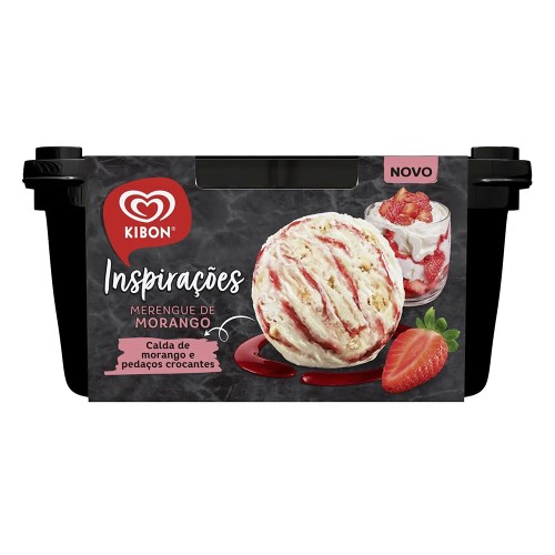 Sorvete Kibon Inspirações Merengue de Morango 1,3 Litro