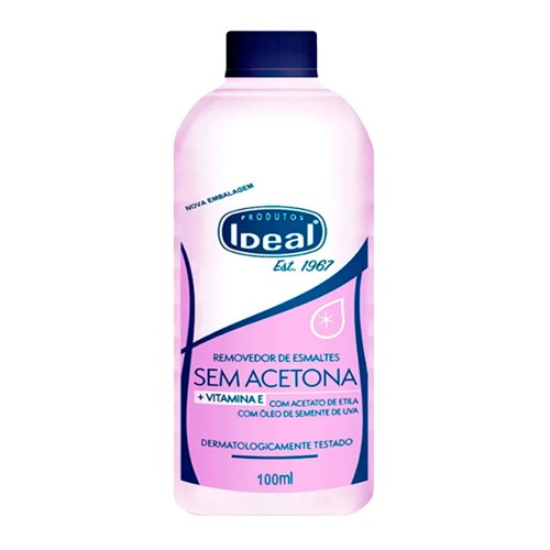 Removedor De Esmalte Mãos E Pés Oleosa Ideal 100ml