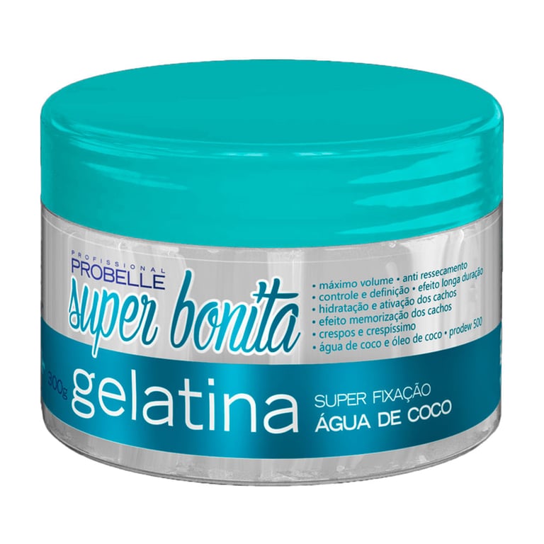 Gelatina De Fixação Probelle Água de Coco 300g