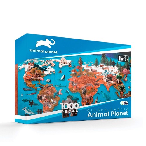 Brinquedo Quebra Cabeça Planeta Animal Pais & Filhos 1000 Peças