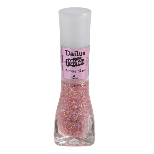 Esmalte Dailus Babados e Gliteria A Mãe Tá On