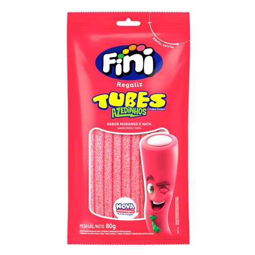 Tubes Fini Morango Cítrico 80g