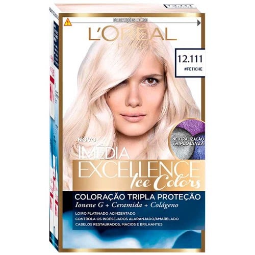 Tintura Permanente Imédia Excellence Creme 12.111 Fetiche com 1 Unidade