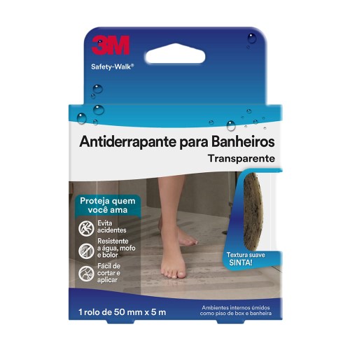 Fita Adesiva Transparente 3m Safety walk Antiderrapante para banheiro