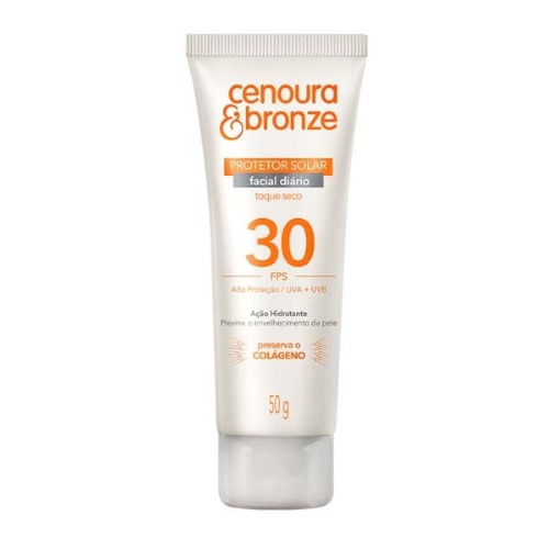 Protetor Solar Facial Cenoura&Bronze FPS30 50G