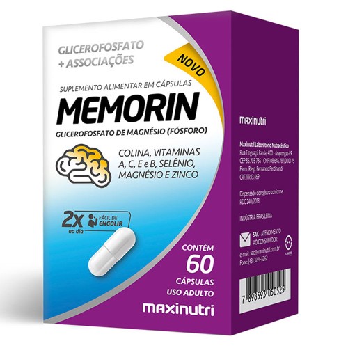 Memorin Fósforo + Vitaminas Maxinutri 60 cápsulas