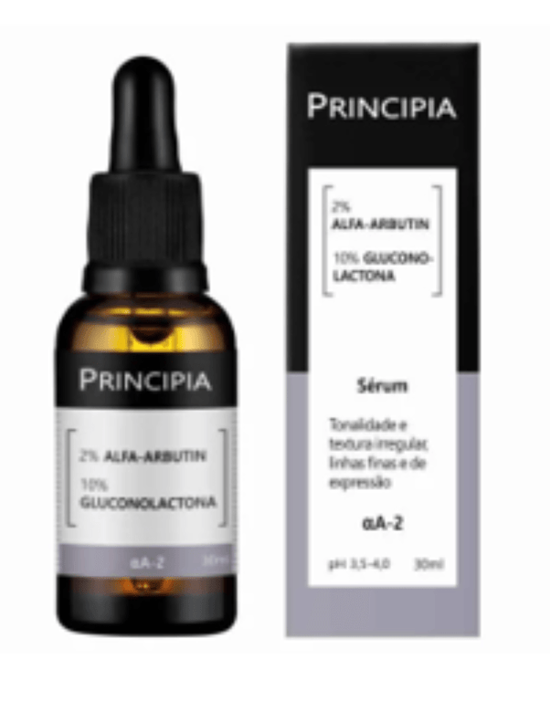 Sérum Facial Principia aA-2 - 2% Alfa-Arbutin + 10% Gluconolactone 30ml