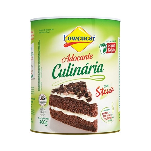 Adoçante Lowçucar Culinária Ciclamato, Sacarina Sódica e Steviosídeo Pó com 400g