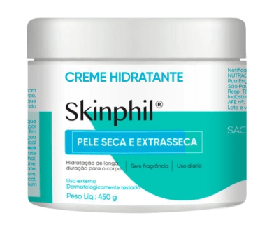 Creme Hidratante Corporal Skinphil Pele Seca e Sensível 450g