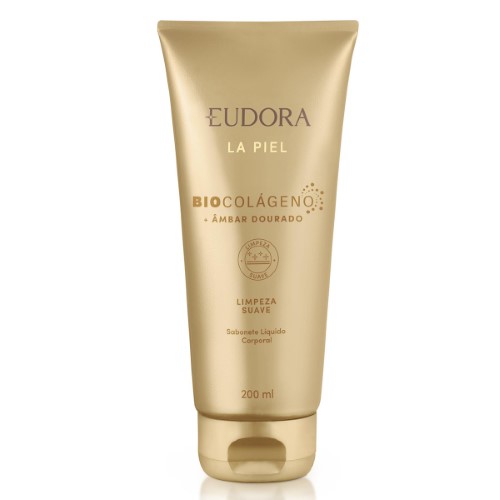 Sabonete Líquido Corporal Eudora La Piel Biocolágeno Âmbar Dourado 200ml