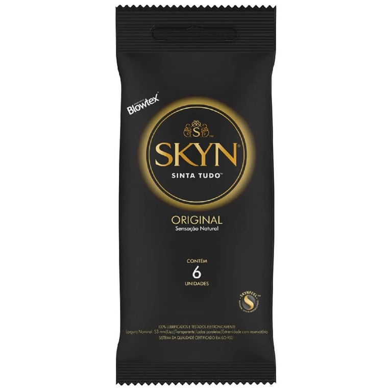 Camisinha Skyn Blowtex Original Sensação Natural com 6 unidades