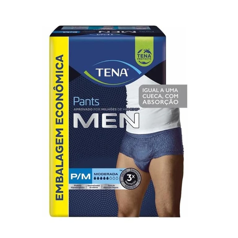 Roupa Intima Tena Pants Men P/m 16 Unidades