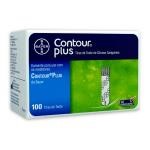 Tiras de Teste de Glicose Bayer Contour Plus com 100 unidades