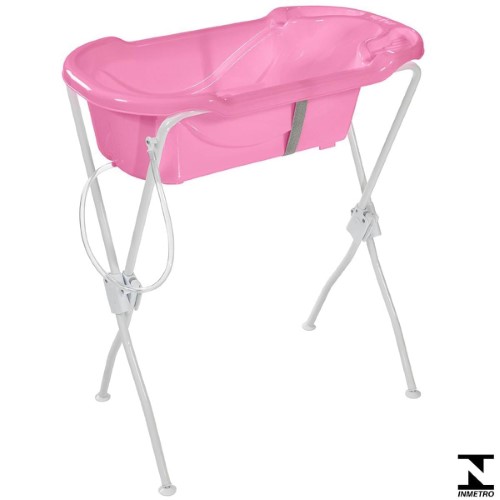 Banheira Ergonomica com Suporte Tutti Baby - Rosa