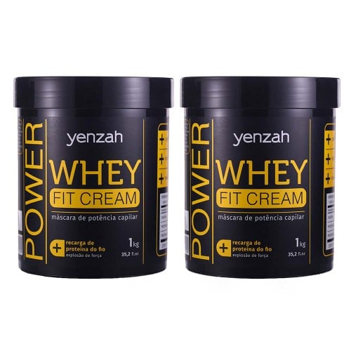 Yenzah Power Whey Fit Cream - Máscara de Reconstrução - Kit