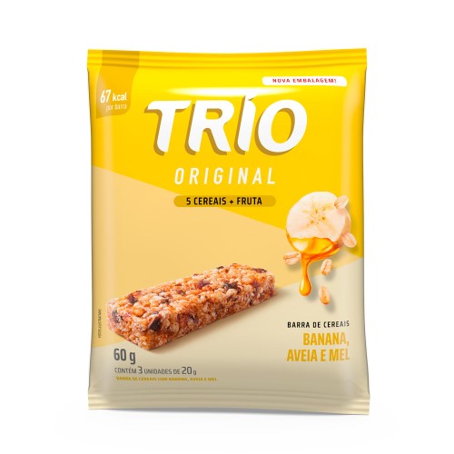 Barra de Cereais Trio Banana, Aveia e Mel Sachê 3 Unidades de 20g cada