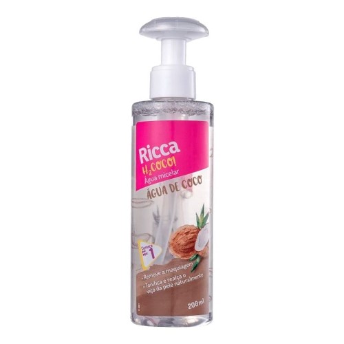 Água Micelar Ricca H2 Coco! Água de Coco 200ml