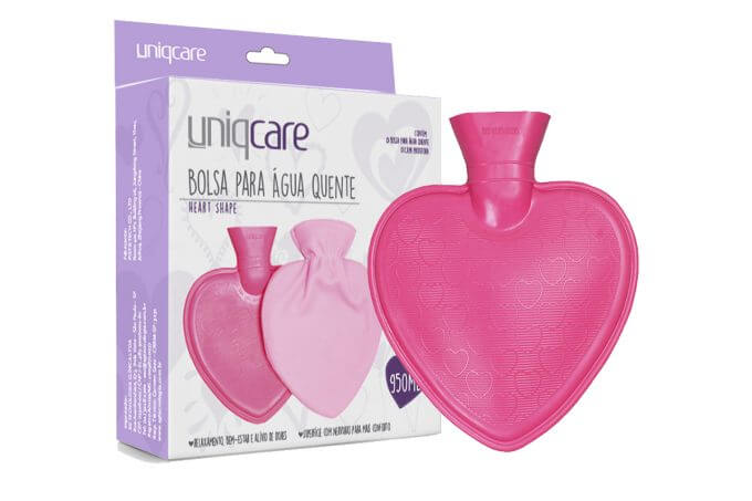 Bolsa para Água Quente Uniqcare Heart Shape 950ml