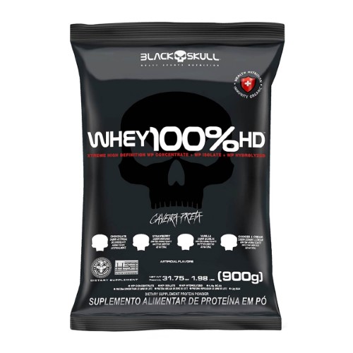 Refil Whey 100% HD Black Skull Cookies & Cream 900g