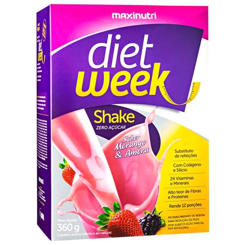 Diet Week Shake Morango e Amora 360g