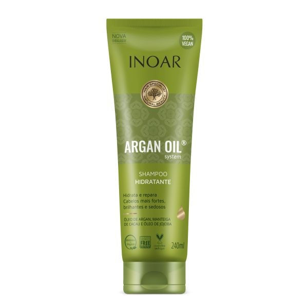 Shampoo Inoar Argan Oil System Hidratação Bisnaga com 240ml