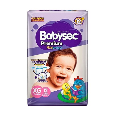 Fralda BabySec Galinha Pintadinha Premium Xg 12 Unidades