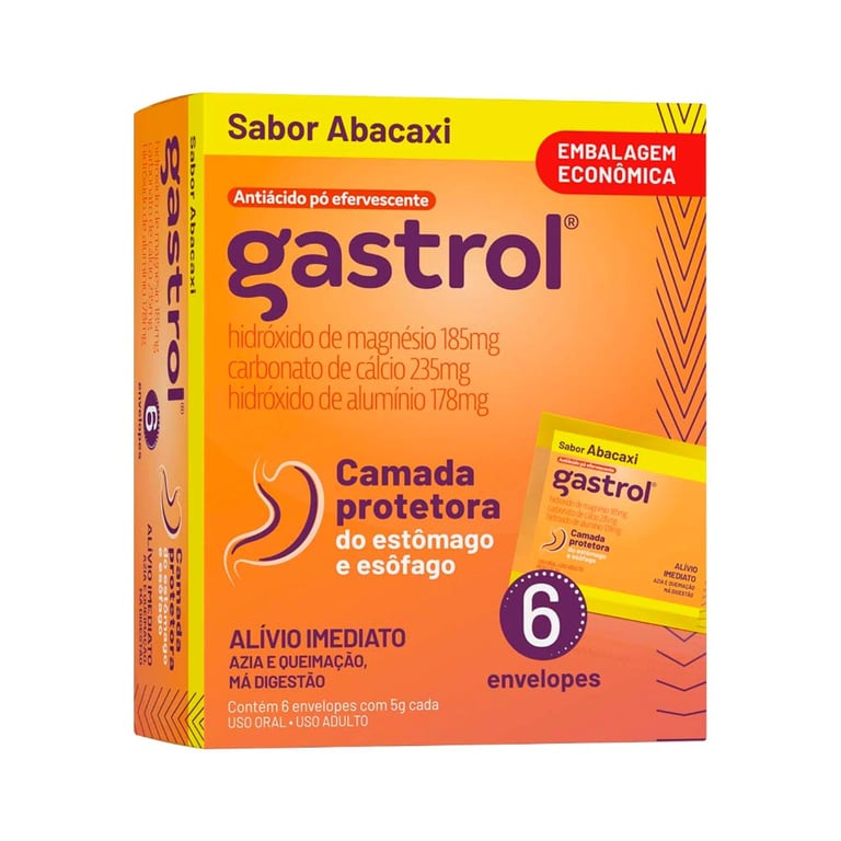 Gastrol Pó Efervescente Abacaxi 6 Sachês