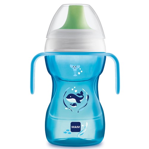 Copo de Treinamento MAM Fun To Drink Azul 8+ Meses 270ml