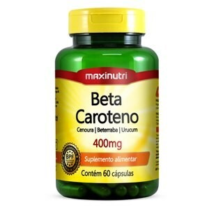 Suplemento Alimentar Beta Caroteno 400mg Maxinutri 60 cápsulas