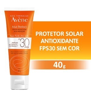 Protetor Solar Facial Avène Mat Perfect Aqua Fluido Ultra Mate FPS 30 40g