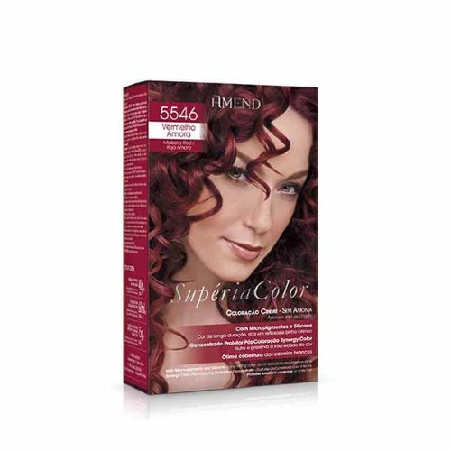 Tonalizante Creme Amend Supéria Color Sem Amônia 5546 Vermelho Amora 1 Unidade