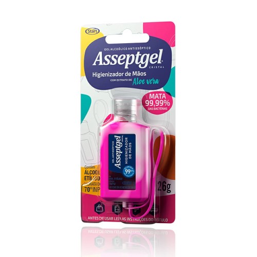 Gel Antisséptico Higienizador de Mãos Asseptgel 26g 1 Unidade