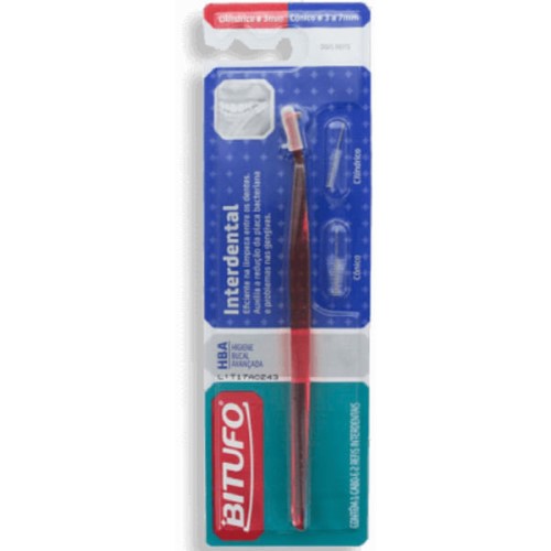 Escova de Dente Bitufo Interclean 1 Refil Cônico 2,5 a 4mm 1 Cilíndrico 3mm