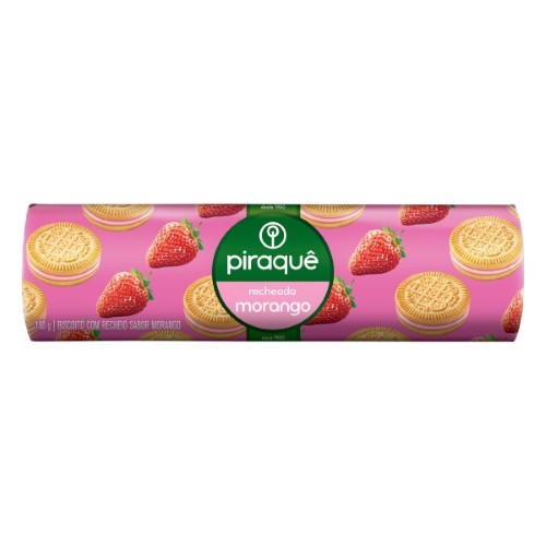 Biscoito Piraque Sandwich Morango 200G - Piraque