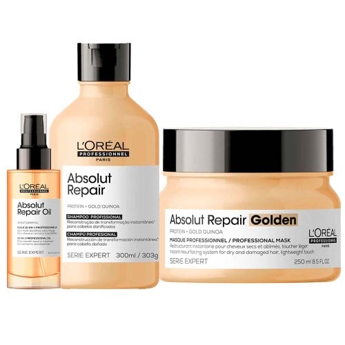 L`oréal Professionnel Absolut Repair Kit Shampo + Máscara Light + Óleo