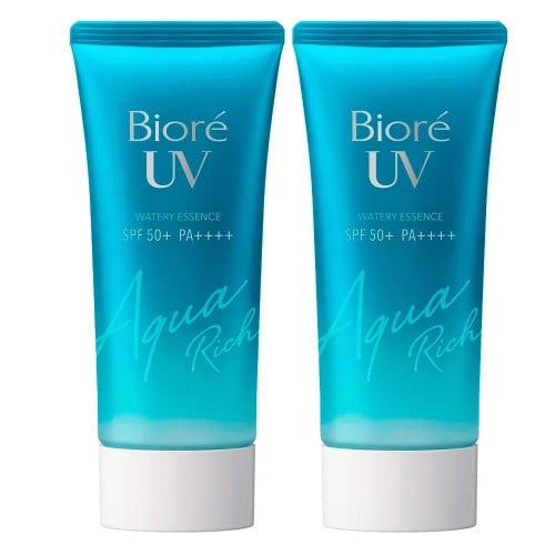 Bioré Uv Aqua Rich Watery Essence Kit com Dois Protetores Solares