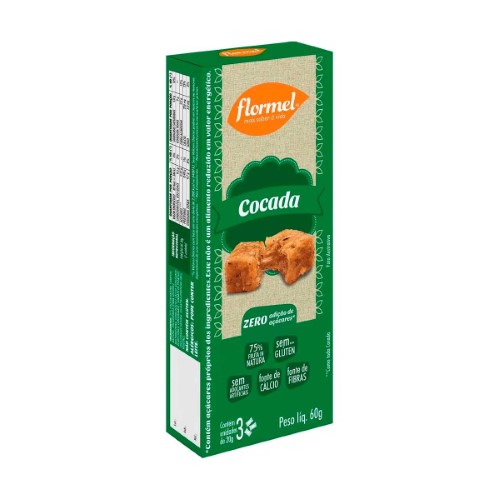 Cocada Flormel Zero Açúcar com 60g