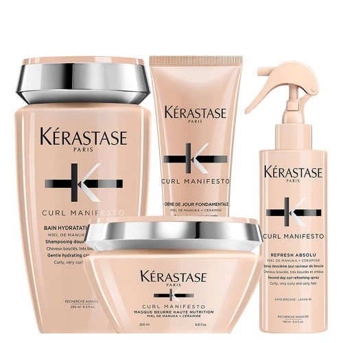 Kérastase Curl Manifesto Kit Shampoo + Máscara + Creme Leave-in + Leave-in