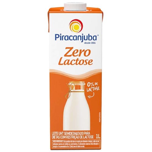 Leite Piracanjuba Semidesnatado Zero Lactose 1 Litro