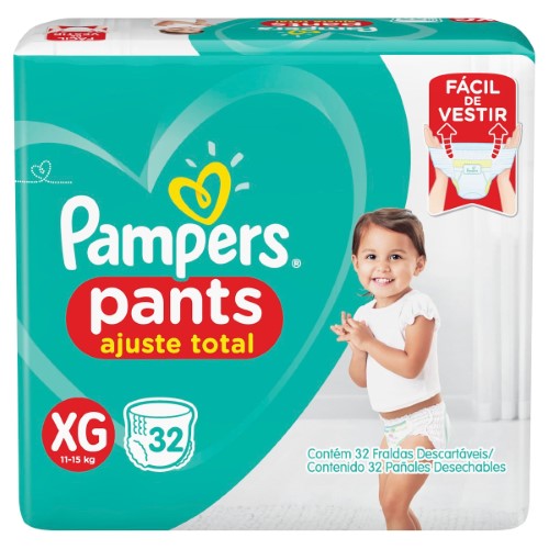 Fralda Pampers Pants Ajuste Total XG 32 unidades