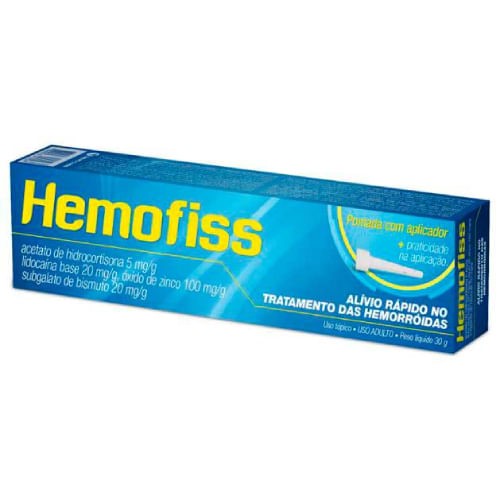 Hemofiss 5mg/g + 20mg/g + 100mg/g + 20mg/g Cimed Bisnaga com 30g