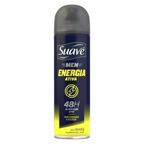 Desodorante Suave Men Energia Ativa Aerosol Antitranspirante com 150ml