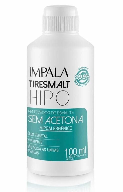 Removedor de Esmalte Impala Tiresmalt Hipoalérgico 100ml