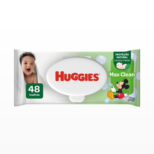 Lenço Umedecido Huggies Max Clean - 48 unidades