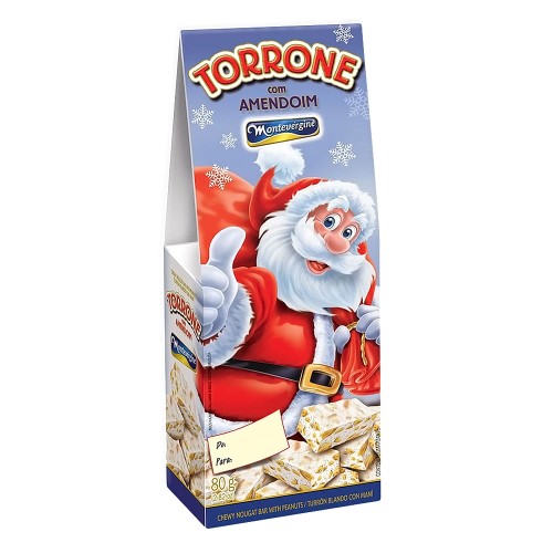 Mini Torrone com Amendoim Montevérgine Natal Embalagens Sortidas 80g